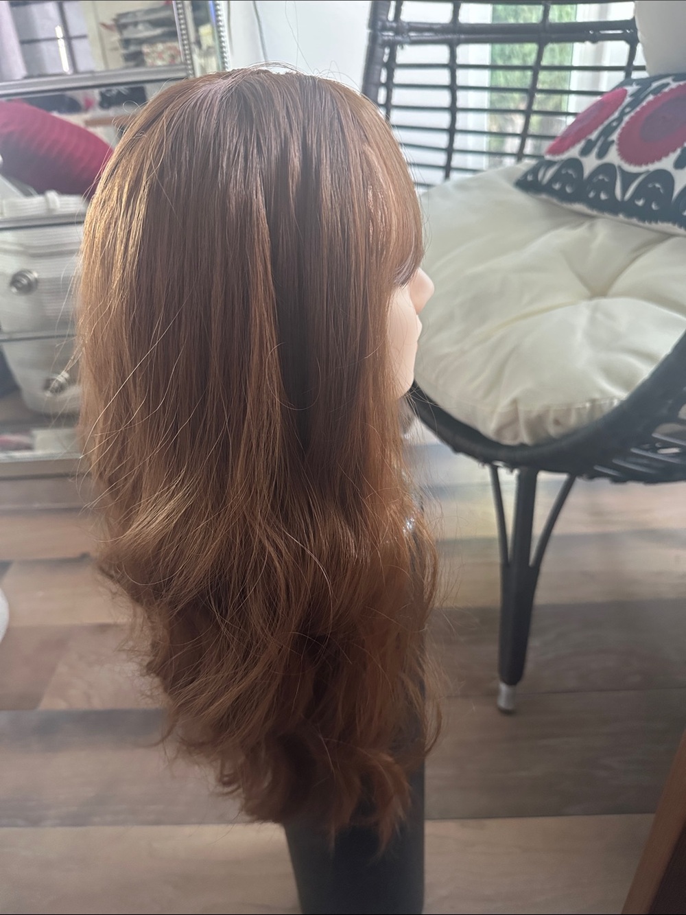 Camryn 26inch Red Loose Wave with Bangs Women's Hair Wig - Natural Shine